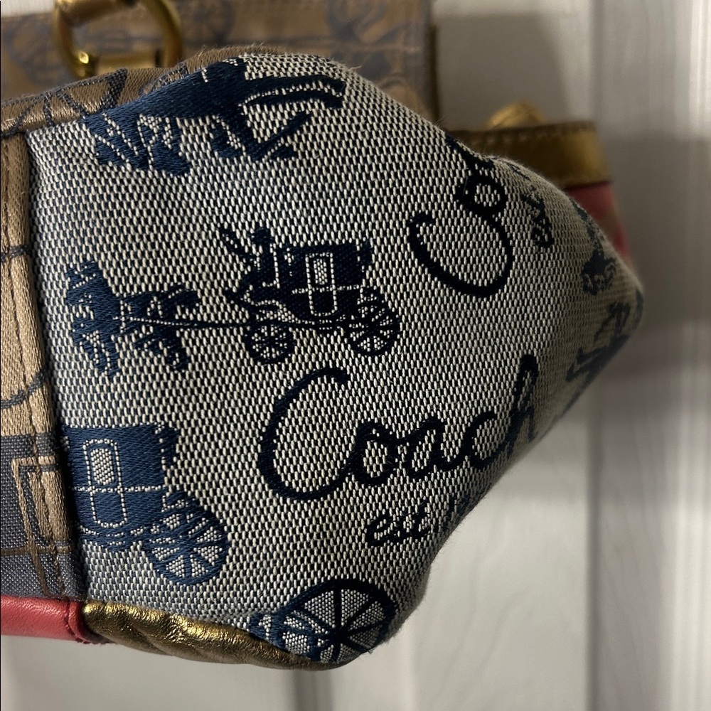 Coach Multicolor Patchwork Shoulder Bag With Gold… - image 7